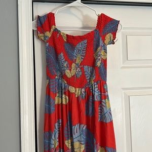 Lulus long floral bright dress